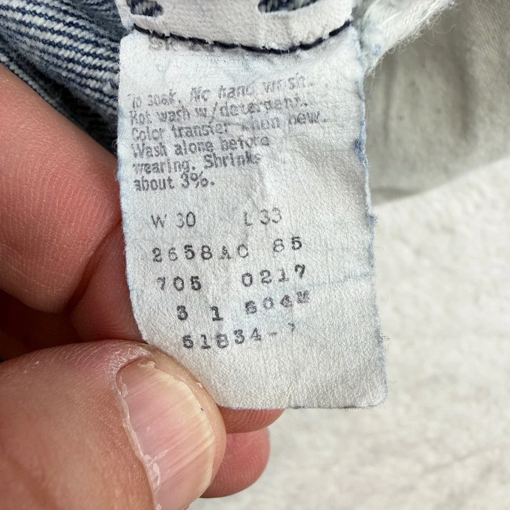 Vintage 70-80s Levi's 705-0217 Jeans Mens 29x32 Blue Orange Tab Student USA EUC